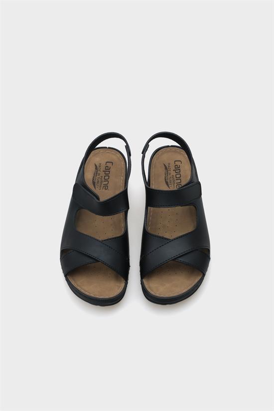Capone Cecil 107090 Women Black Slingback Comfort Anatomical Sandals image 6