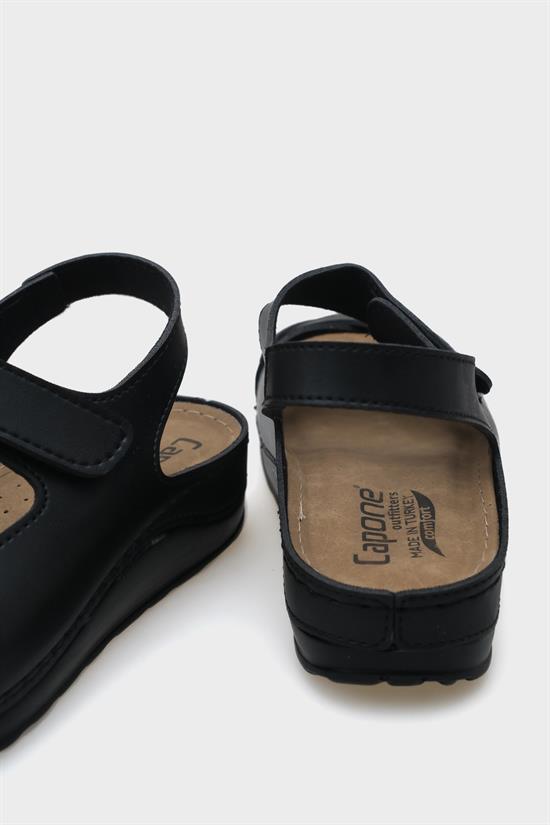 Capone Cecil 107090 Women Black Slingback Comfort Anatomical Sandals image 5