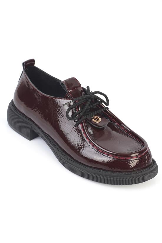 Capone Cork Sole Leather Women Burgundy Loafer