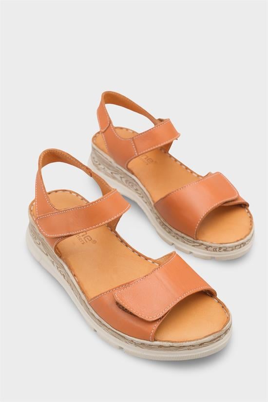 Capone Corrinne Genuine Leather Soft Comfort Women Tan Sandal image 3