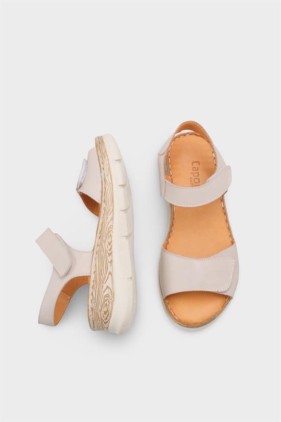 Capone Corrinne Genuine Leather Soft Comfort Women Silver Grey Sandal image 6