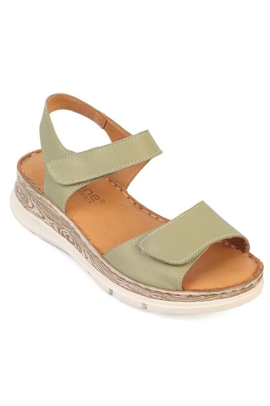 Capone Corrinne Genuine Leather Soft Comfort Women Avocado Sandal