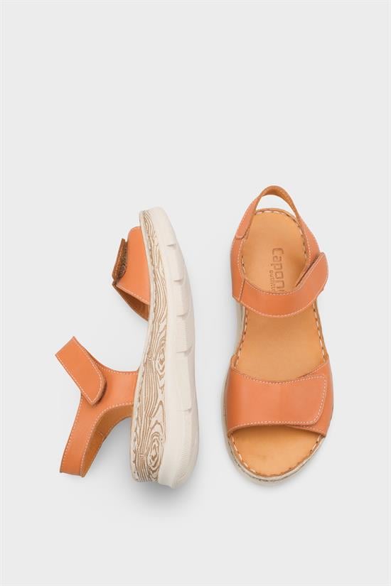 Capone Corrinne Genuine Leather Soft Comfort Women Tan Sandal image 6