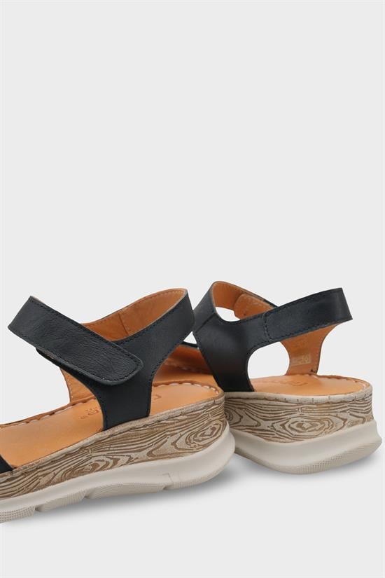 Capone Corrinne Genuine Leather Soft Comfort Women Black Sandal image 5