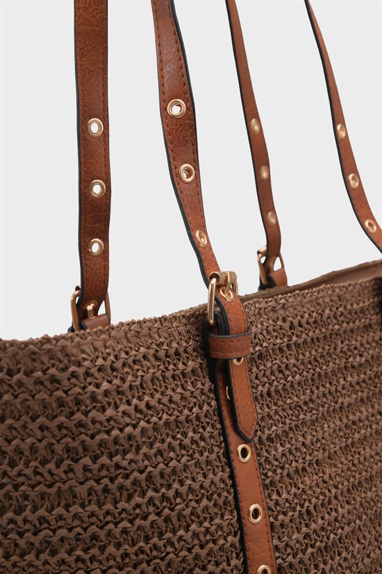 Capone Costa Blanca Raffia Look Women Brown Tote Bag image 5