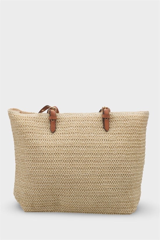Capone Costa Blanca Raffia Look Women Beige Tote Bag image 6