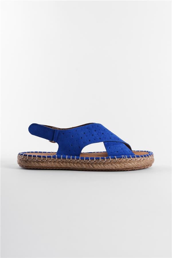 Capone Brook Cross-Strapped Women Blue Espadrille Sandals