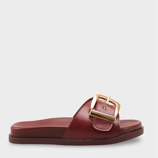 Capone Cybelle Flat Heel Single Band Metal Buckle Women Cherry Sandal image 2