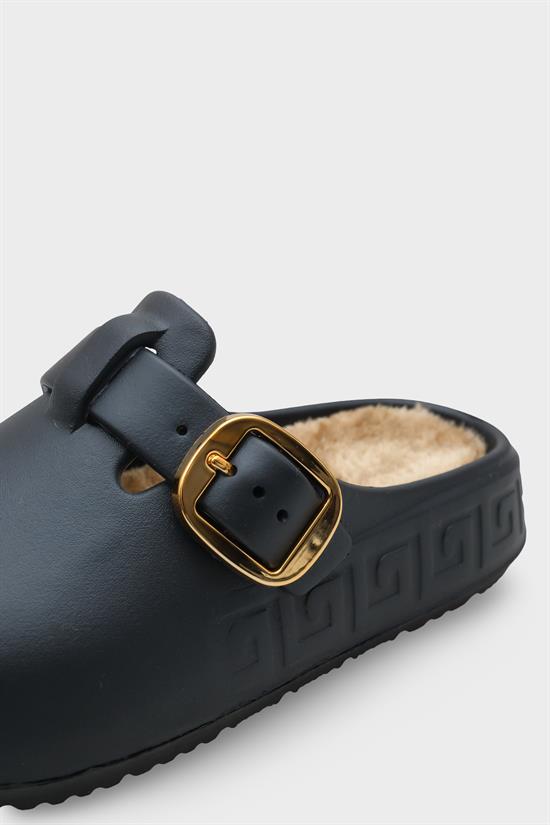 Capone Daisy Women Black Furry Sandal image 4
