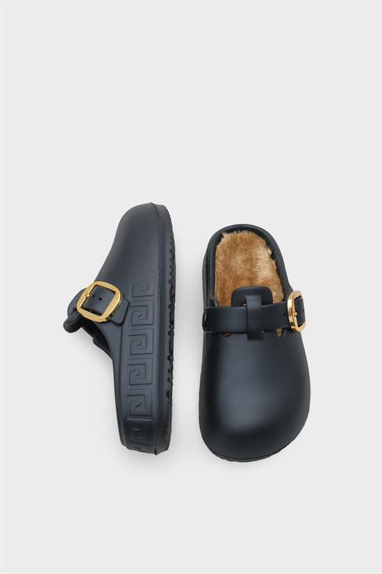 Capone Daisy Women Black Furry Sandal image 6