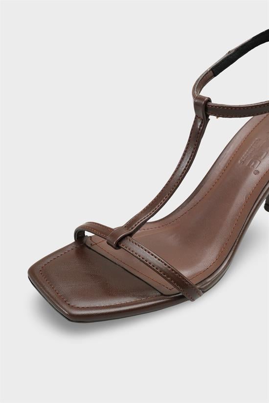 Capone Dalia Mid Heel Ankle Strap Women Brown Sandals image 4