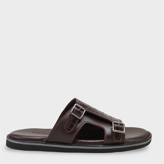 Capone Double Buckle Croc Pattern Men Sandal image 2