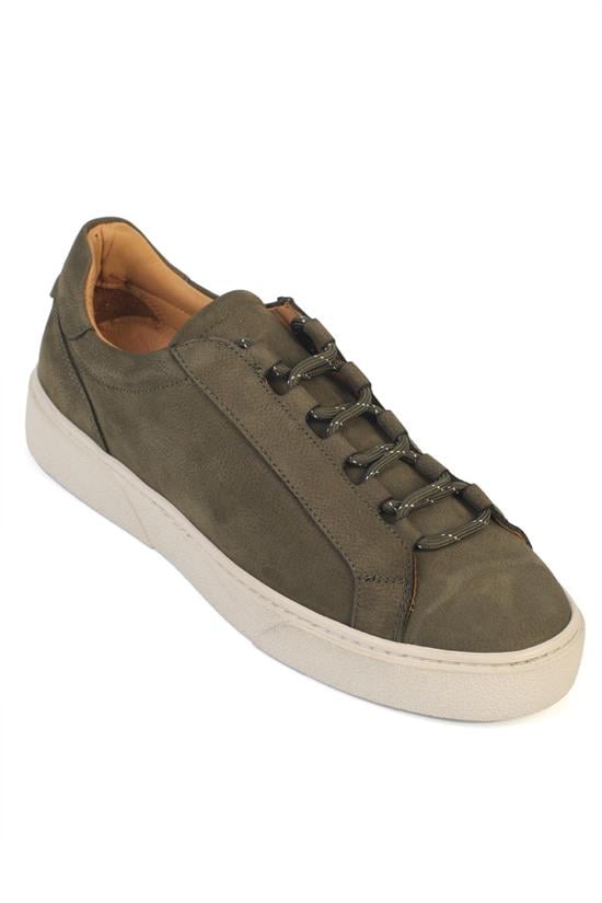 Capone  Efram Genuine Leather Nubuck Hidden Lace-Up Casual Elegant Men Sneaker