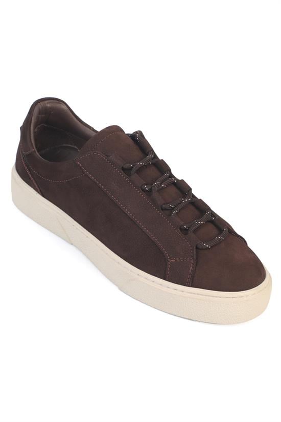 Capone  Efram Genuine Leather Nubuck Hidden Lace-Up Casual Elegant Men Sneaker