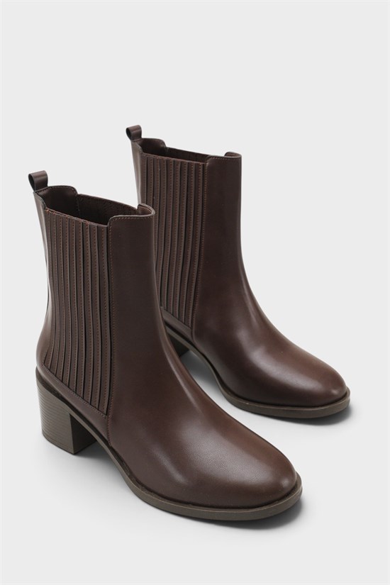 Capone Ellynn Round Toe Side Elastic Women Brown Cowboy Boot image 3