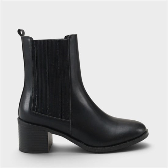 Capone Ellynn Round Toe Side Elastic Women Black Cowboy Boot image 2