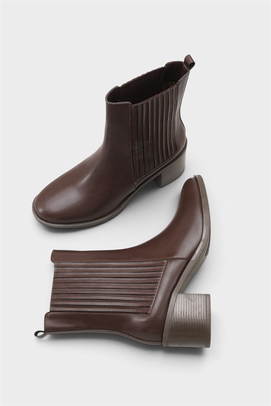 Capone Ellynn Round Toe Side Elastic Women Brown Cowboy Boot image 6