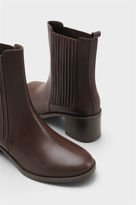 Capone Ellynn Round Toe Side Elastic Women Brown Cowboy Boot image 4
