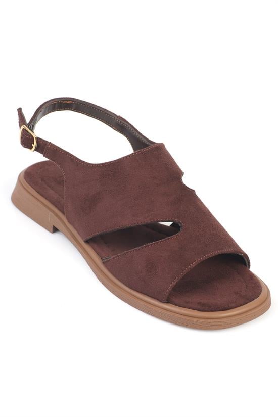 Capone Emmie Suede Look Women Sued Brown Sandal
