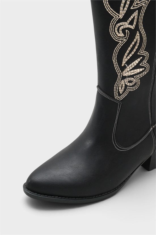 Capone Estrella Embroidered Women Black Cowboy Boot image 5