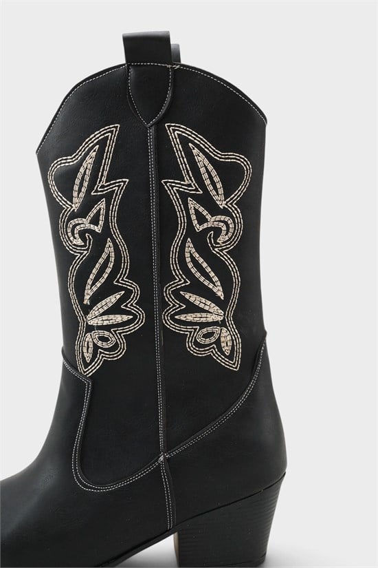 Capone Estrella Embroidered Women Black Cowboy Boot image 6