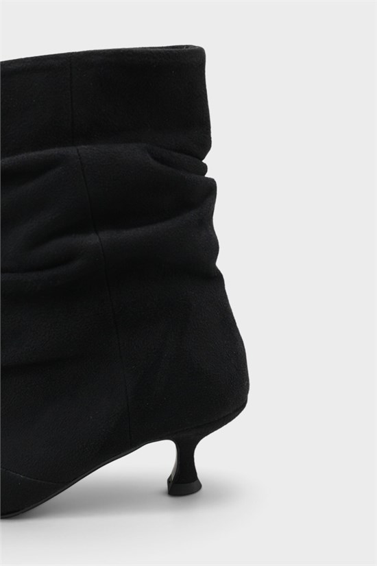 Capone Evelyn Pointed Toe Suede Look Women Sued Black Ankle Boot image 6