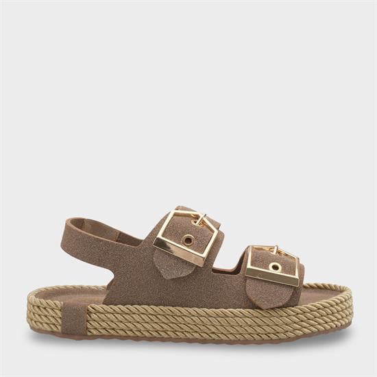 Capone Faith Suede Look Metal Buckle Comfort Women Mink Sandal image 2