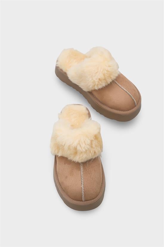 Capone Furry Closed Toe Women Sued Mink Slippers image 6
