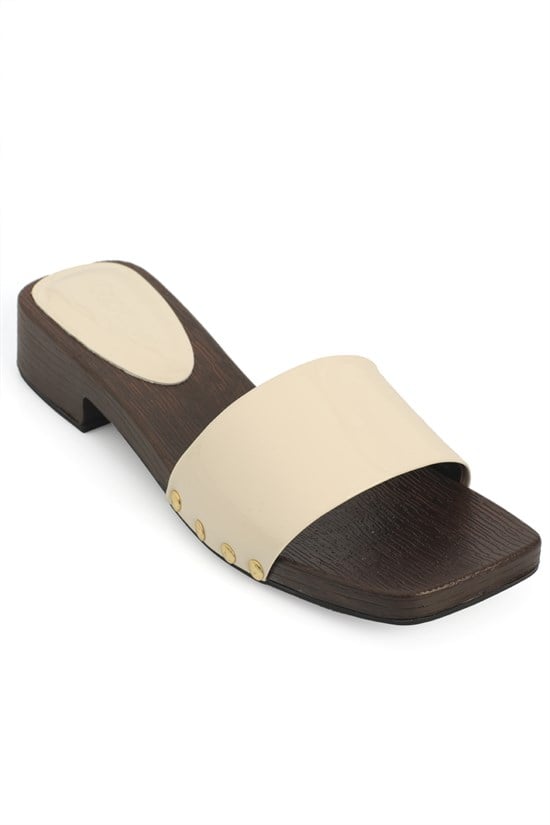 Capone Genuine Leather Suede Women White Clog