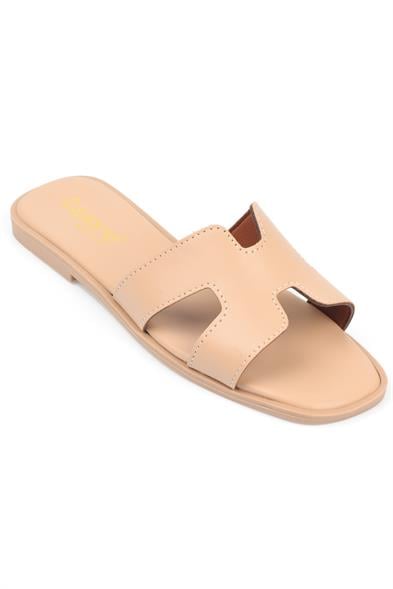 Capone Halsey Women Beige Slide Flat Sandals image 2