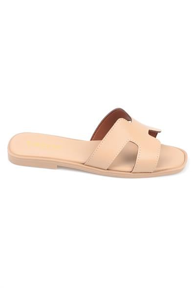 Capone Halsey Women Beige Slide Flat Sandals image 3