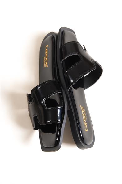 Capone Halsey Women Black Slide Flat Sandals image 5