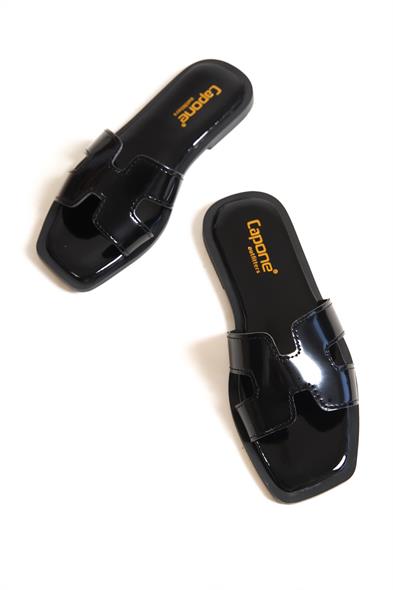 Capone Halsey Women Black Slide Flat Sandals image 4