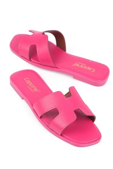 Capone Halsey Women Fuchsia Slide Flat Sandals image 5