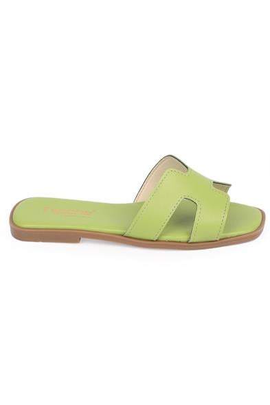 Capone Halsey Women Pistachio Green Slide Flat Sandals image 4