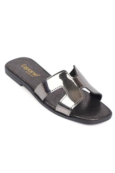 Capone Halsey Women Platinum Slide Flat Sandals image 3