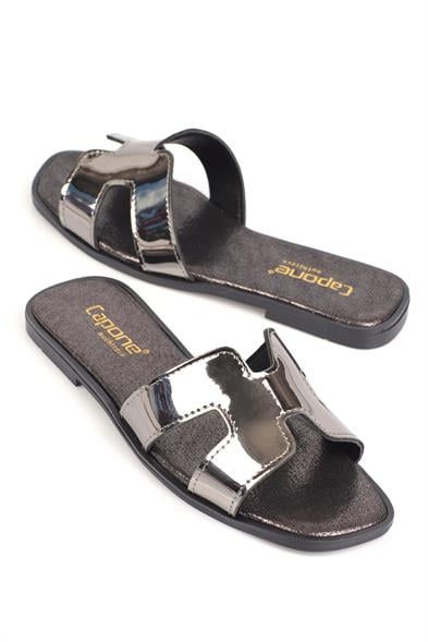 Capone Halsey Women Platinum Slide Flat Sandals image 5