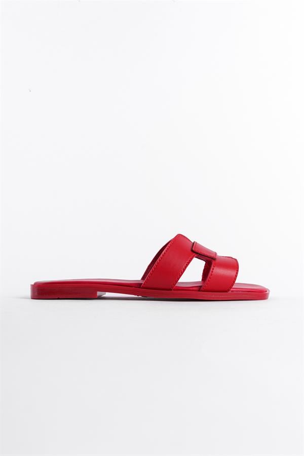 Capone Halsey Women Red Slide Flat Sandals image 5