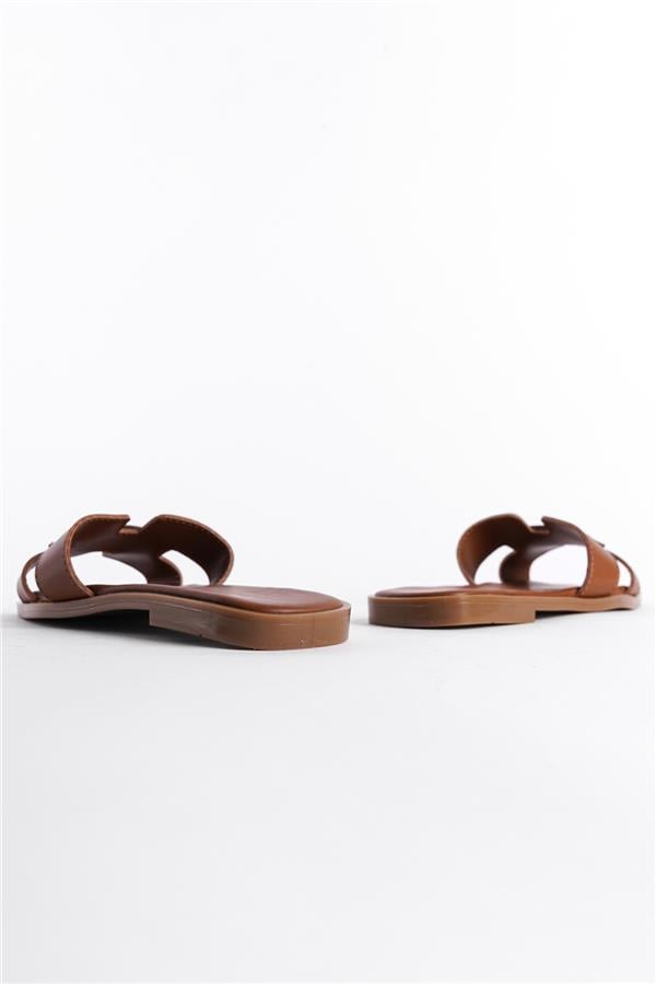 Capone Halsey Women Tan Slide Flat Sandals image 3