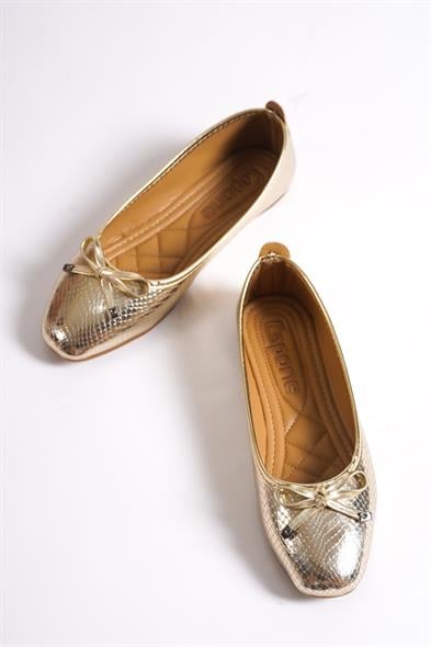 Capone Hana Trend Women Gold Ballet Flats image 5