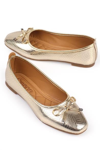 Capone Hana Trend Women Gold Ballet Flats image 2