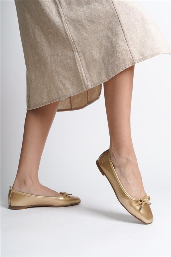 Capone Hana Trend Women Gold Ballet Flats image 3