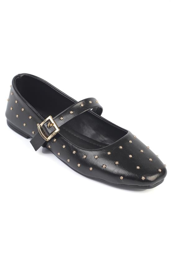 Capone Heddi Strap Women Black Ballet Flat