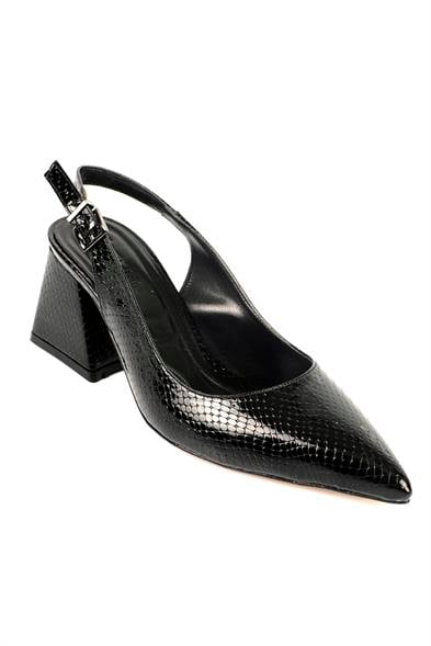 Capone Ruby Soft Padded Insole Women Black Heeled Shoes image 5