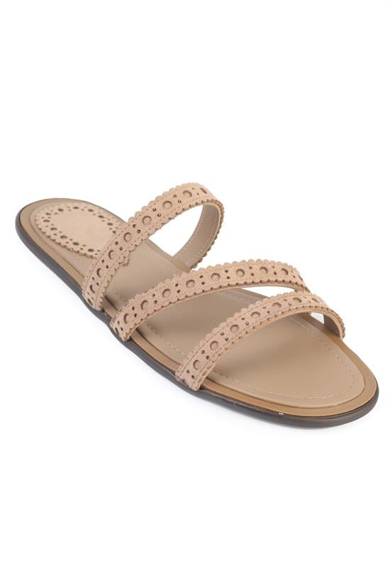 Capone Helene Thong Women Sued Mink Sandal