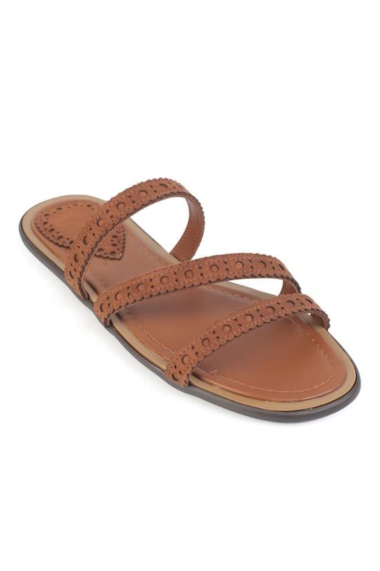 Capone Helene Thong Women Sued Tan Sandal