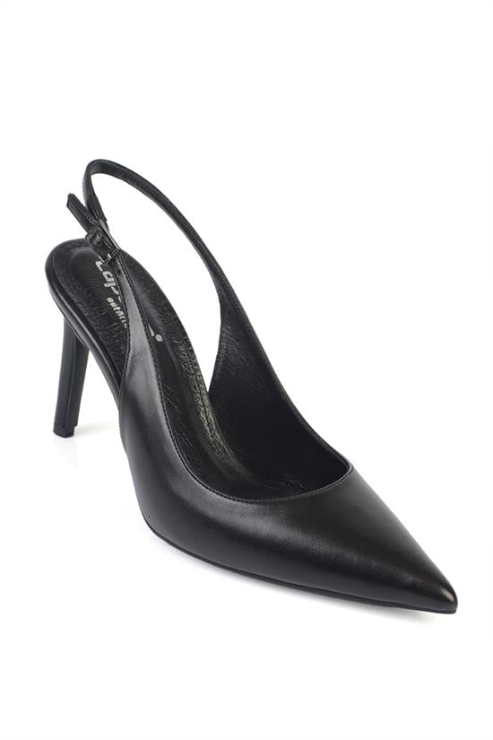 Capone Helsa Heeled Open Back Women Black Stiletto