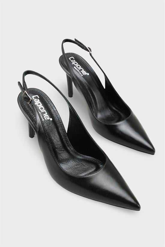 Capone Helsa Heeled Open Back Women Black Stiletto image 3