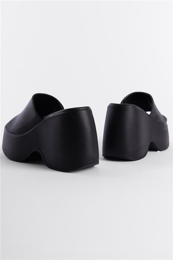Capone Lena High Wedge Heel Women Black Sandals image 3