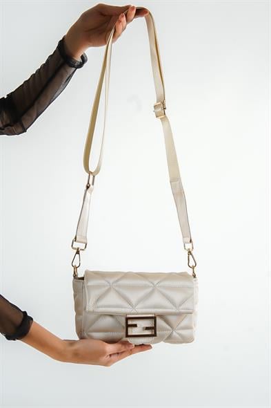 Capone İbiza Women Cream Cross Bag image 3